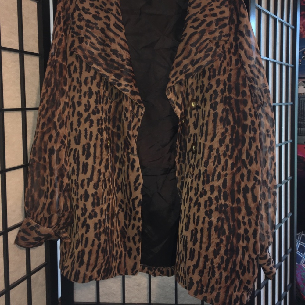 Cheetah Print Sheer Jacket/Blouse
